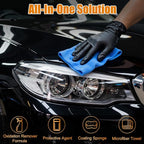 Automotive Headlight Restoration Kit - Refurbishing Fluid & Polishing Cleaner for Oxidized, Yellowed Headlamps, Enhanced Hydr