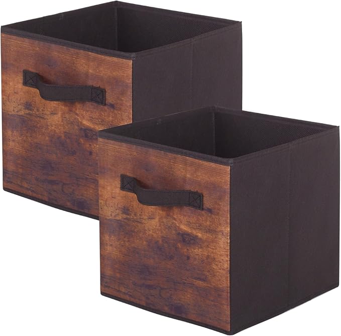 ShellKingdom Storage Bins, Foldable Fabric Storage Cubes And Cloth Storage Organizer Drawer For Closet And Toys Storage, 2 Pa