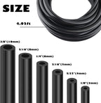 6PCS 5Ft Vacuum Hose Automotive,Silicone Vacuum Hose with ID 1/8" 5/32" 3/16" 1/4" 5/16" 3/8",130PSI Max Pressure Vacuum Line