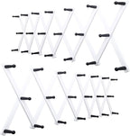 WEBI Accordion Wall Hanger,Expandable Wooden Coat Rack,Accordion Hat Rack for Wall for Hats,20 Peg Hooks,Black White,2 Packs