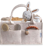 PUTSKA Baby Diaper Caddy Organizer - Nursery Storage Basket for Diaper Station, Baby Basket Shower List and Registry Gift Mus