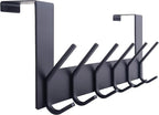 WEBI Over The Door Hooks Door Hanger,Over The Door Towel Rack with 6 Hooks for Hanging,Door Coat Towel Hanger Door Coat Rack,