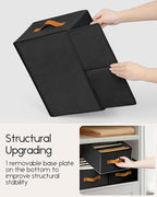 Homsorout Closet Organizers and Storage - Fabric Clothes Organizer with Handles, Foldable Jeans Organizer for Clothes, Drawer