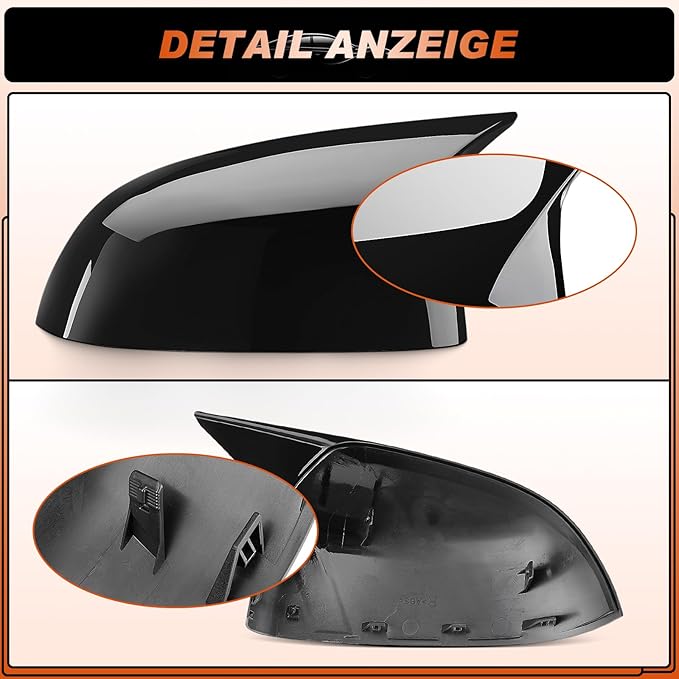 ACLONG Glossy Black Mirror Cover Caps Rearview Side Mirror Covers Fit for BMW X3/G01 X4/G02 X5/G05 X7/G07 2019-2025 X6/G06 2020-2025 Left Driver Side Right Passenger Side-2 PCS