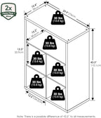 Furinno Cubicle Book Shelf, 5-Cube Bookshelf, Extra Thick Frame Cube Storage Organizer Bookcase with Closed Back, 15.3 x 29.9