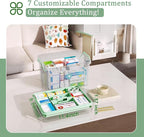 ANYPROLUS 15QT Clear Medicine Organizer Box with Handle, Plastic Medicine Container with Tray First Aid Box Empty, Thickened 