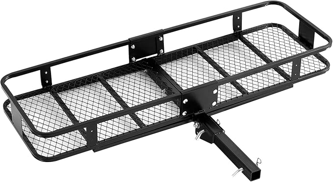 VEVOR 60"x20"x6", Hitch Cargo Carrier, 500 lbs Capacity Hitch Cargo Carrier with Cargo Net & Waterproof Cargo Bag, Folding Hitch Mount Cargo Carrier with Hitch Lock for 2" Receiver, Fit for SUVs