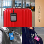 Frienda 72 Pieces Sublimation Luggage Tags Bulk PU Leather Name Label Blank Suitcase Heat Transfer Bag Card Business ID Card 