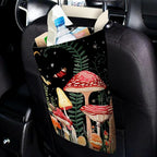 Car Trash Bag Hanging No Snap Small Garbage Bag for Car Back Seat Cute Printed One-handed Strap Trash Bags Car Accessories-Mushroom Car Trash Bags