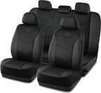 Skechers Memory Foam Seat Covers,Leather Car Seat Covers, Ultimate Comfort & Support Seat CoversFull Sets,Airbag Compatible, 