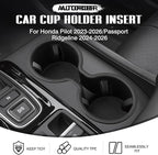 Autorder Car Cup Holder for Honda Pilot 2023-2025/Passport Ridgeline 2024-2025 2026 Accessories Water Cup Holders TPE Durable Cup Holder Insert for Pilot