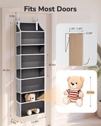 ULG 2 Pack Small Over Door Organizer with 4 Large Pockets 8 Mesh Side Pockets, Hanging Storage Organizer with Clear Window Ki