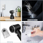 8Kpa Mini Handheld Vacuum Cleaner,120W High Power Cordless Car Vacuum, 2 in 1 Keyboard Vacuum & Air Duster with LED Light & M