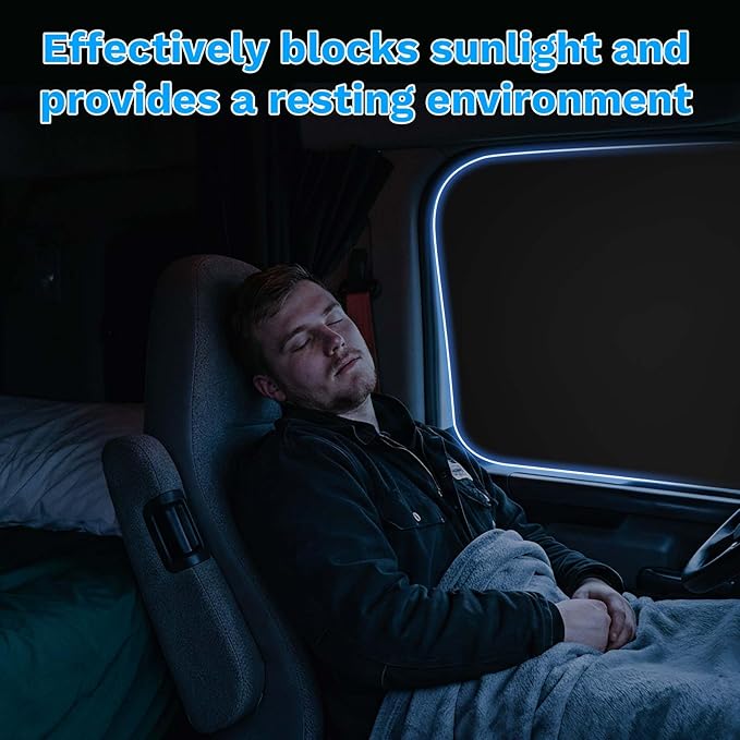 KUST Full Coverage Window Shades for Volvo VN/VNL 2002-2025, VNR/VAH/VNX 2020-2025 Accessories, Window Cover UV Block Privacy Protection Keep Your Car Cool Easy Install Full Set 3PCS