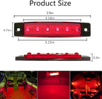 20 Pcs Rock Lights Red Strip Lights Wheel Fender Well Underglow Led Lights for Cars Exterior Side Marker for Truck Golf Cart Wrangler RV RV SUV Offroad