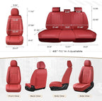 Coverado Car Seat Covers Front Seats, Seat Covers for Cars, Car Seat Protector, 2-Pack Car Seat Cushion Nappa Leather, Waterp