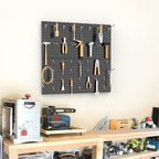 TORACK Metal Pegboard Wall Organizer 24" x 24" or 12" x 48", 70 PCS Tools Storage Pegboard for Garage Tool Organizer Peg Boar