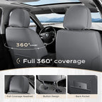 Coverado Seat Covers, Car Seat Covers Front Seats, Car Seat Cover, Car Seat Protector Waterproof, Seat Cushion Nappa Leather 