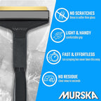 L&P Car Design A053-2 Pack Ice Scraper Brass Blade Original Murska from Europe 100% Quality Winter Goods Automotive Black Grey