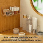 MORNITE Medicine Cabinet Organizer Shelf, Vanity Trays for Bathroom Counter, Cosmetic Storage Tray, Makeup Organizer, Beauty 