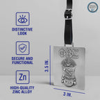Phi Beta Sigma Fraternity Paraphernalia - Official Vendor - Luggage Tags - Set of 2 - Greek Letters and Shield