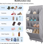FENTEC 2 Pack Over the Door Shoe Organizer, Hanging Shoe Organizer Rack,24 Large Pockets and 4 Larger Storage Various Compart