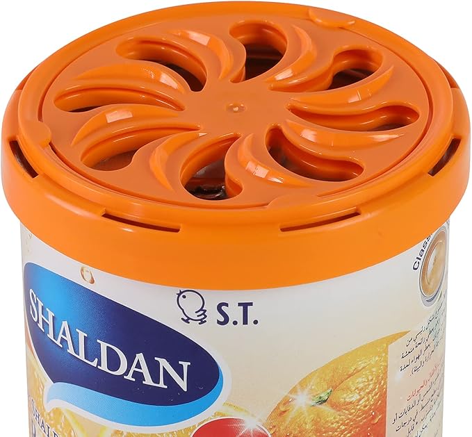 Auto Dynasty My Shaldan Japanese Room/Car Limonene Gel Natural Air Freshener Cans, Orange Scent, 80g