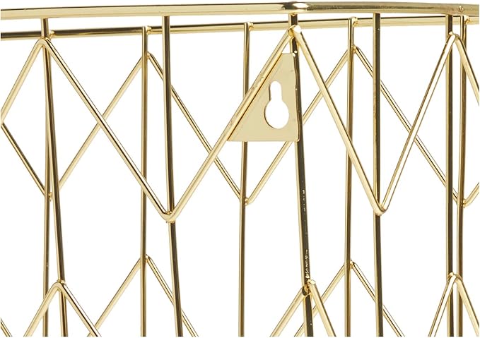 U Brands Desktop Hanging File Organizer, Gold Wire Metal Letter Size File Holder, Steel Wire Document & Folder Organizer for 