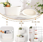 Hanging Storage Baskets, Over the Door Basket, Cotton Wall Baskets Storage, Hanging Door Basket with 4 Hooks