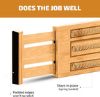 6 Pack Drawer Dividers 6 Inch High, 11”-17" Adjustable Bamboo Organizers Large Expandable Drawer Separators for Cloths, Dress