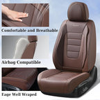 Coverado Car Seat Covers Front, Seat Covers for Cars, Waterproof 2-Pack Car Seat Cushions, Leather Carseat Seat Protectors, U