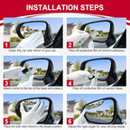 LivTee Long Blind Spot Mirror, Strip HD Glass Frameless Convex Rear View Mirrors Exterior Accessories with Wide Angle Adjustable Stick for Car SUV and Trucks, Pack of 2