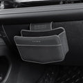 Car Trash Can Small Leather Vehicle Trash Bin Car Dustbin Garbage Organizer Holder with Trash Bag Foldable Mini Cars Storage Bag Container for Auto SUV Van Trucks (Black,Glovebox Hanging)