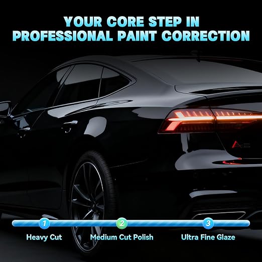Medium Cut Polish - 17.6 Bottle for Swirl Marks & Light Scratch Removal - Safe Car Paint Polishing Compound - Use by Dual Action Polisher or Hand - All Clear Coats