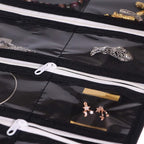 DIOMMELL Hanging Jewelry Organizer 47 Pockets with Zipper for Earrings Necklace Bracelet Ring Accessory Display Storage Bag T