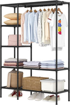 Dttwacoyh Portable Closets for Hanging Clothes, Clothing Rack with Shelves,Easy to Assembly,Suitable for Cloakroom,Bedroom,Li