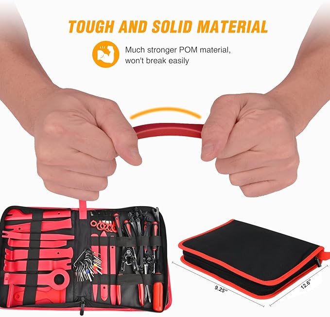 GOOACC 238Pcs Trim Removal Tool, Auto Push Pin Bumper Retainer Clip Set Fastener Terminal Remover Tool Adhesive Cable Clips P