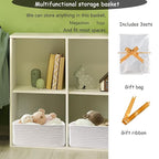 COMFY-HOMI 13" x 8.5" x 5.1" Storage Baskets for Organizing | Cotton Rope Woven Basket | Toy Storage Bin Box | Basket for She