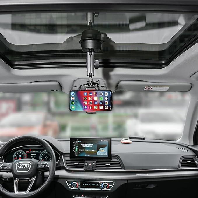 Suptig Suction Cup Mount, Car Camera Mount for Phone, Gopro, Canon, Nikon, Sony, Digital Cam, DJI Action 5 Pro, Insta360 X5/X4/X3, Insta360 Ace Pro, Suction Cup Camera Mount