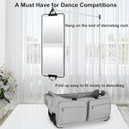 LPHUMEX White Foldable Full Length Mirror for Dance Bag, 33x13 Inch Portable Folding Body Mirror for Dance Travel Wedding Gol