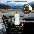 Shock-Resistant CD Slot Phone Holder for Car, CD Player Phone Mount with Adjustable Clamp, 360° Rotation, Non-Slip, Single-Button Release, Heat-Resistant, Universally Compatible with iPhone & Samsung