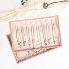 LANDICI Stackable Jewelry Organizer Trays 4 Set,PU Leather Jewelry Organizer Drawer,Jewelry Storage Display Tray for Earring 