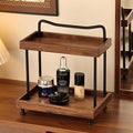 2-Tier Bathroom Counter Organizer,Wood Countertop Organizer for Storage,Makeup Organizer Cosmetics Storage Display Rack,Count