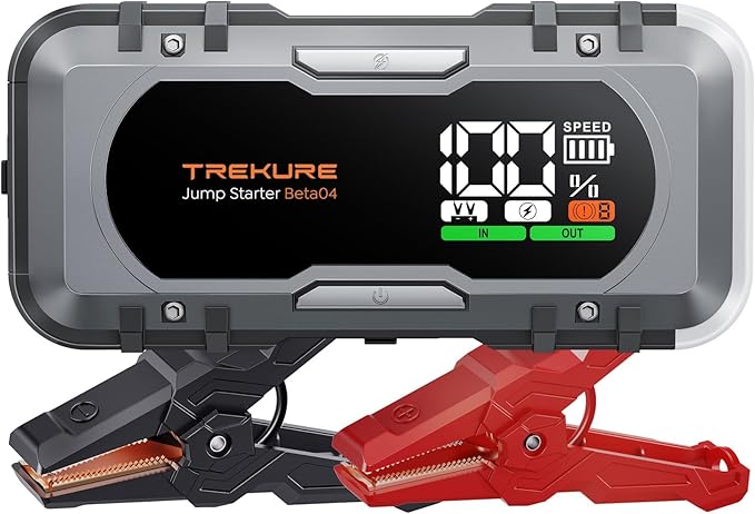 TREKURE 8-in-1 Car Battery Jump Starter 8000A Peak 65W Fast Charging Portable Car Battery Jumper Starter Portable (All