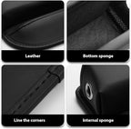 2 Pack Leather Car seat Gap Filler Organizers for Front Seat,Seat Gap Storage with Cup Holder and Storage Box for Phones,Keys,Glasses etc.Suitable for various car models (with cup holder)