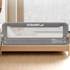 Foldable Bed Rail for Toddlers, 71in Reinforced Carbon Steel Frame&Connectors, Breathable Cationic Fabric - Safety Toddler Be