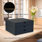 UnionBasic Document Organizer, 3-Drawer File Cabinet Document Storage Box, Office Desktop Filing Organizer, Black