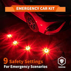Led Road Flares 4 Pack LED Flares Emergency Kit, USB Recharge Amber LED Flares Warning Light with Magnetic, Roadside Safety D