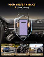 CD Slot Phone Mount, Upgraded Car Phone Holder [Thick Cases Friendly], 360° Adjustable Universal Phone Mount for Car CD Slot Mount for iPhone & Android Cell Phones (Light Purple)