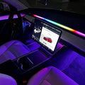 Interior Car LED Strip Lights for Tesla Model 3 Y 2021-2023, 16 Million Colors Ambient Lighting Kit with APP Control, Music Sync Color Change Neon Lights for Dashboard & Center Console